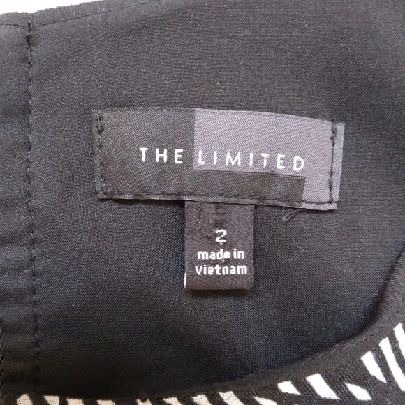 THE LIMITED Black Floral Faux Wrap Sleeveless Dress Womens Size 2 - Picture 5 of 9